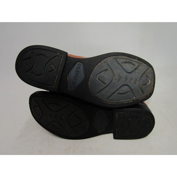 Old West Youth Size 3 D Blue Brown Leather Cowboy Western Boots - Picture 9 of 11